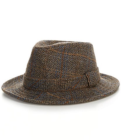 Cremieux Blue Label Plaid Fedora Hat