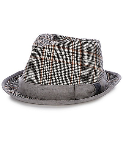 Cremieux Blue Label Plaid Fedora Hat