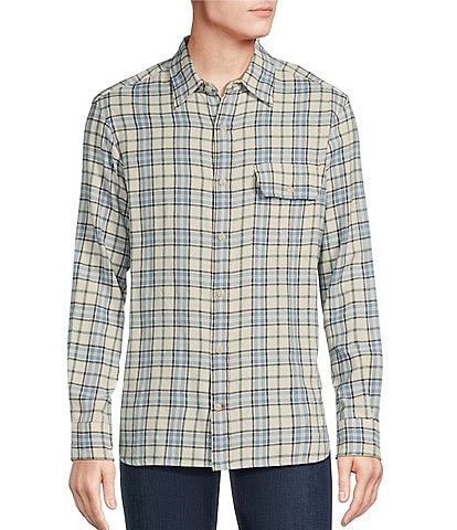Cremieux Blue Label Plaid Vintage Twill Long-Sleeve Woven Shirt