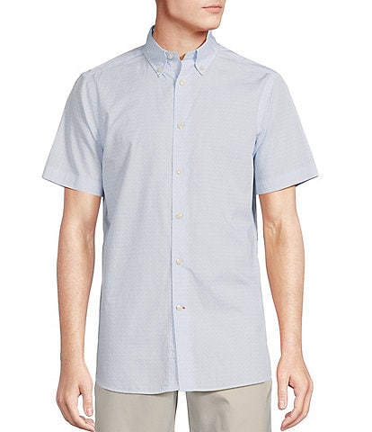 Cremieux Blue Label Printed Cotton Poplin Short Sleeve Woven Shirt