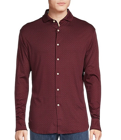 Cremieux Blue Label Printed Long Sleeve Interlock Coatfront Shirt