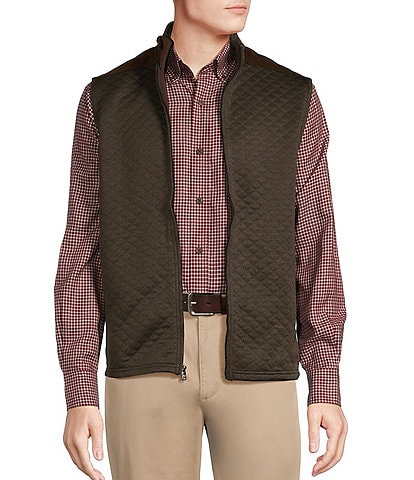 Cremieux Blue Label Solid Quilted Full-Zip Vest