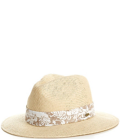 Cremieux Blue Label Safari Collection Panama Hat with Tropical Band
