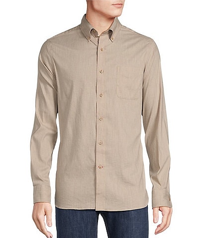 Cremieux Blue Label Slim Fit Solid Flex Twill Long Sleeve Woven Shirt