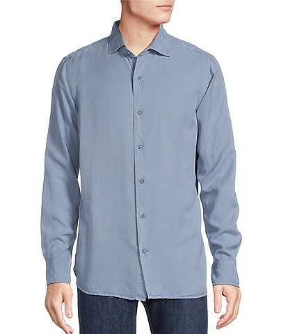 Cremieux Blue Label Slim-Fit Solid Tencel Twill Long-Sleeve Woven Shirt