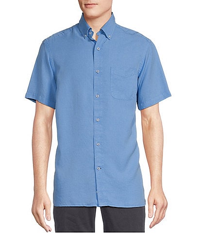 Cremieux Blue Label Slub Twill Short Sleeve Woven Shirt