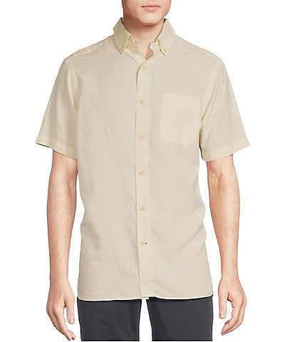Cremieux Blue Label Slub Twill Short Sleeve Woven Shirt