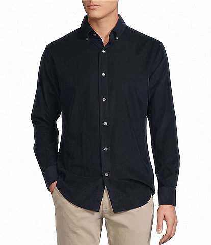 Cremieux Blue Label Solid Corduroy Long Sleeve Woven Shirt