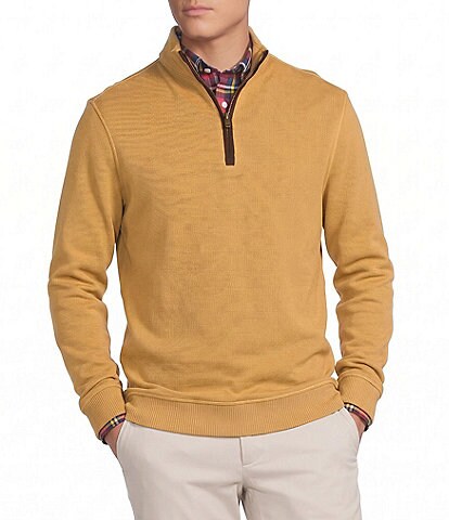 Cremieux Blue Label Solid French Rib Quarter-Zip Pullover