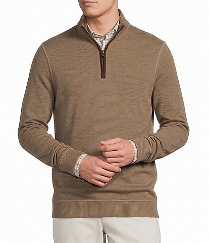 Cremieux Blue Label Solid French Rib Quarter-Zip Pullover