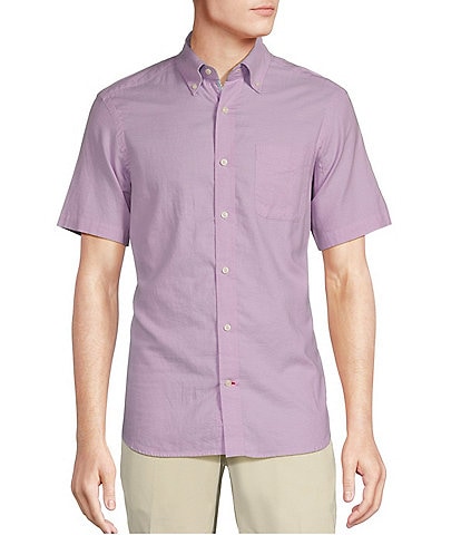 Cremieux Blue Label Solid Lightweight Oxford Short Sleeve Woven Shirt