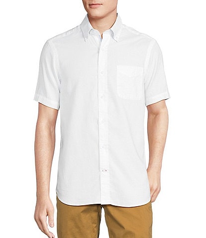 Cremieux Blue Label Solid Lightweight Oxford Short Sleeve Woven Shirt