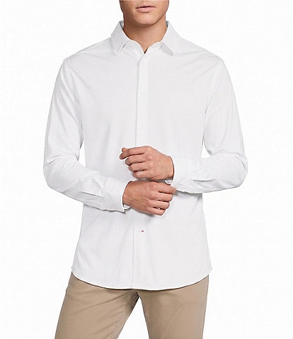  Blue Label Solid Long Sleeve Cotton Interlock Shirt