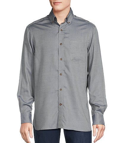 Cremieux Blue Label Solid Long Sleeve Woven Shirt