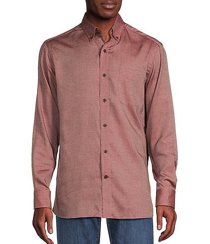 Cremieux Blue Label Solid Long Sleeve Woven Shirt