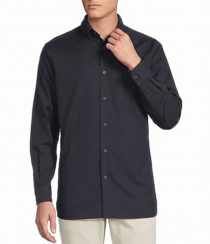 Cremieux Blue Label Solid Oxford Long Sleeve Woven Shirt