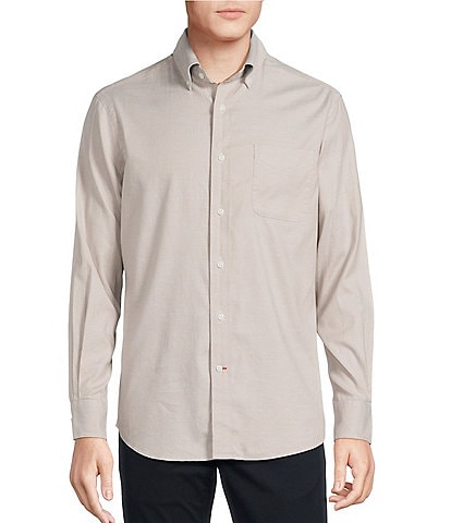 Cremieux Blue Label Solid Oxford Long Sleeve Woven Shirt