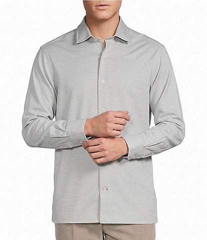 Cremieux Blue Label Solid Stretch Long Sleeve Woven Shirt