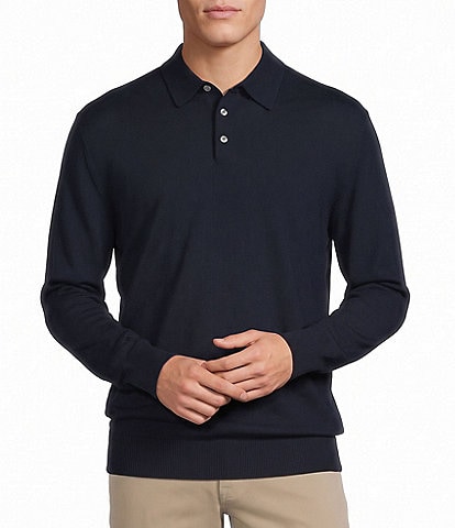 Cremieux Blue Label Solid Wool Polo Sweater