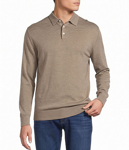 Cremieux Blue Label Solid Wool Polo Sweater