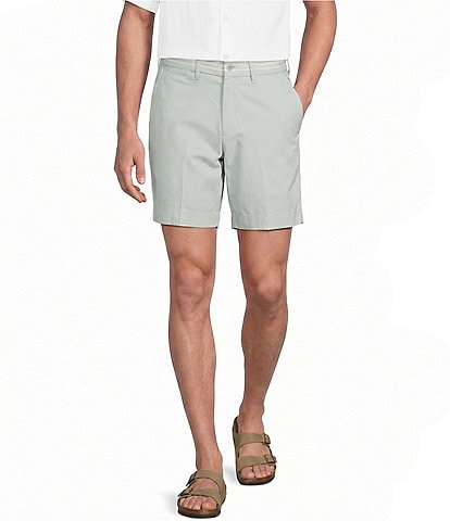 Cremieux Blue Label St. Barts Collection Flat Front Solid CMX 7#double; Inseam Shorts