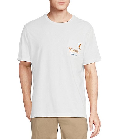 Cremieux Blue Label Tahiti Collection Printed Pocket Short Sleeve T-Shirt