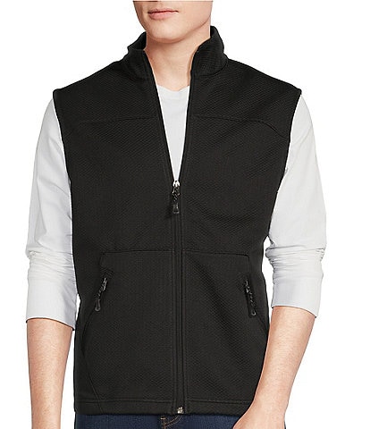 Cremieux Blue Label Textured Full-Zip Vest