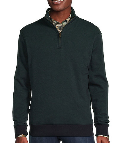 Cremieux Blue Label The Gamekeeper Collection Pique Double-Knit Quarter-Zip Pullover