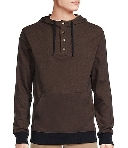 Cremieux Blue Label The Gamekeeper Collection Pique Double-Knit Snap Hooded Pullover