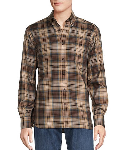 Cremieux Blue Label The Gamekeeper Collection Plaid Cotton Twill Long Sleeve Woven Shirt