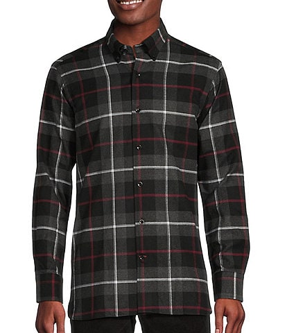 Cremieux Blue Label Tribeca Collection Plaid Cotton Twill Long Sleeve Woven Shirt