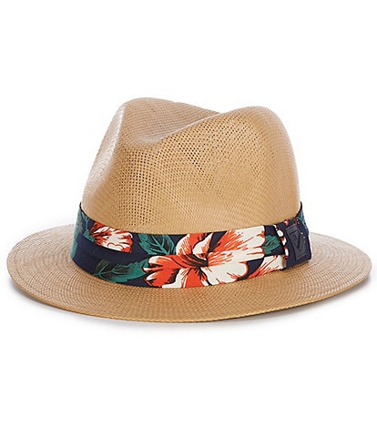 Cremieux Blue Label Tropical Printed Band Panama Hat