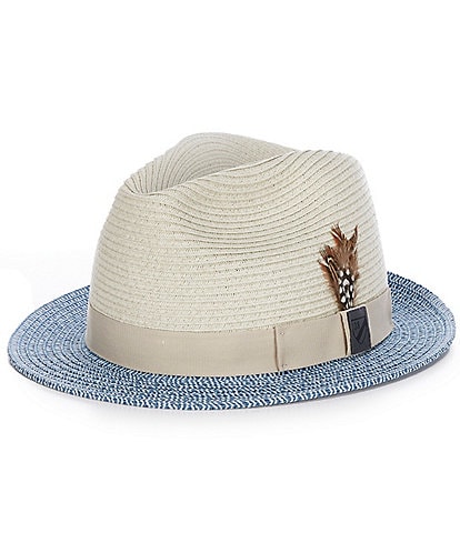 Cremieux Blue Label Two-Tone Braided Pattern Fedora Hat