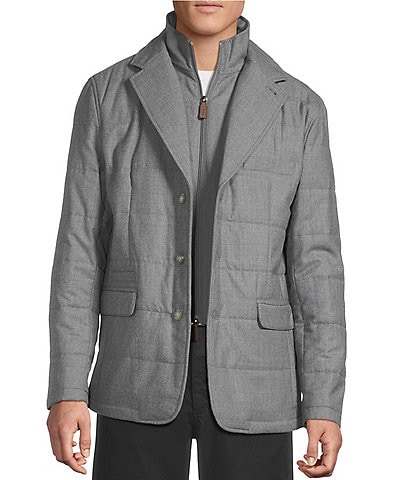 Cremieux Blue Label Wool Flannel Padded Blazer Jacket