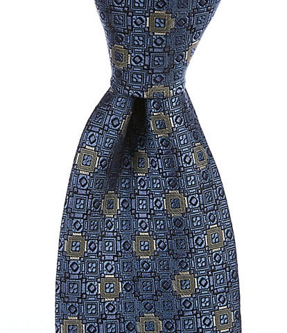 Cremieux Boxes Pattern 3 1/3" Silk Tie