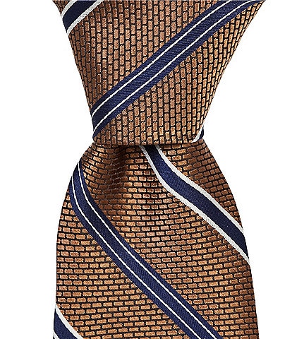 Cremieux Brick Striped Traditional Silk Tie