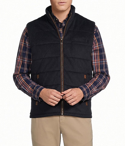 Cremieux Channel Quilted Wool Blend Vest