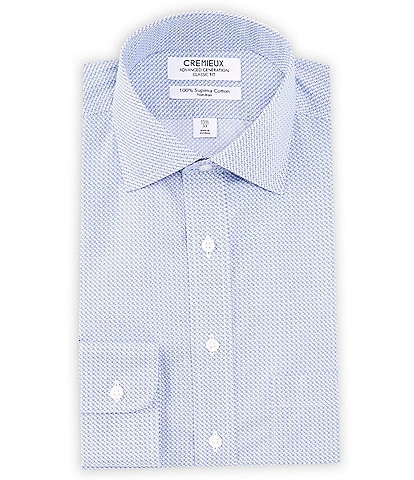 Cremieux Classic Fit Non-Iron Spread Collar Geometric Print Dress Shirt
