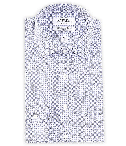 Cremieux Classic Fit Non-Iron Spread Collar Printed Dress Shirt