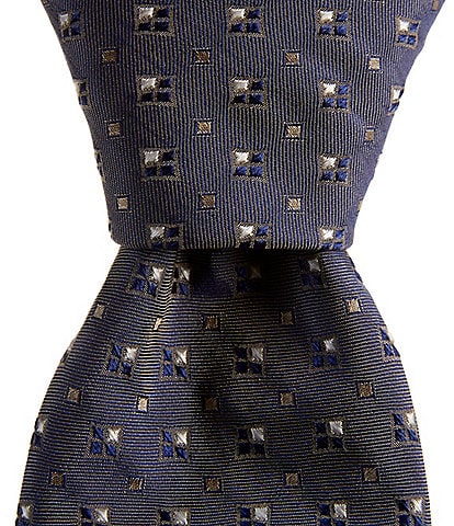 Cremieux Diamond Neat Print 3 1/4" Silk-Blend Tie