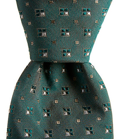 Cremieux Diamond Neat Print 3 1/4" Silk-Blend Tie