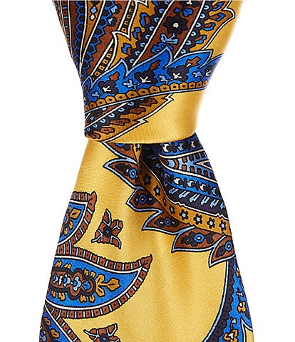 Cremieux Exaggerated Paisley Printed 3 1/4#double; Silk Tie