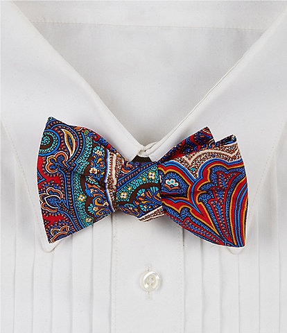 Cremieux Extra Paisley Print Bow Tie