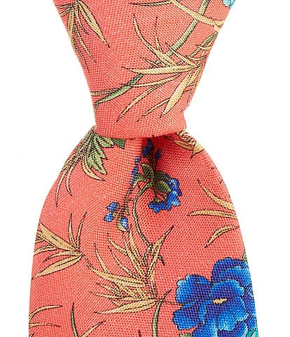 Cremieux Floral 3 1/4#double; Woven Silk Tie