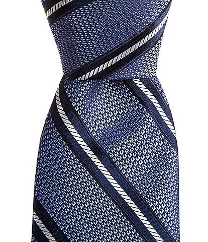 Cremieux Gael Striped Traditional 3 1/4" Woven Silk Tie
