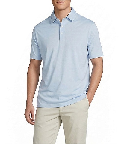Cremieux Heather Short Sleeve Solid Polo Shirt
