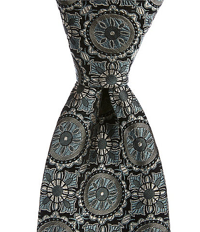 Cremieux High Grand Medallion 3 3/8" Woven Silk Tie