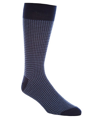 Cremieux Houndstooth Calf Length Socks