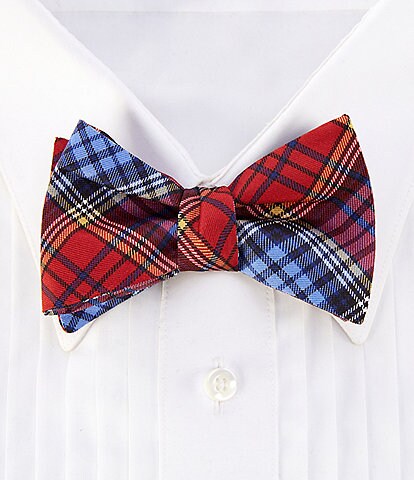 Cremieux Jasper Plaid Silk Bow Tie