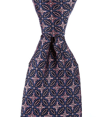 Cremieux Large Medallion 3 1/4" Woven Silk Tie